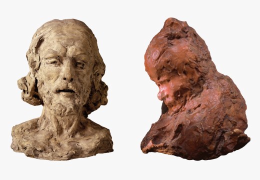 Left: Head of Saint John the Baptist (1877/78), Auguste Rodin. Staatliche Kunsthalle Karlsruhe. Right: La Portinaia (1883/84), Medardo Rosso. Collection PCC, Lugano