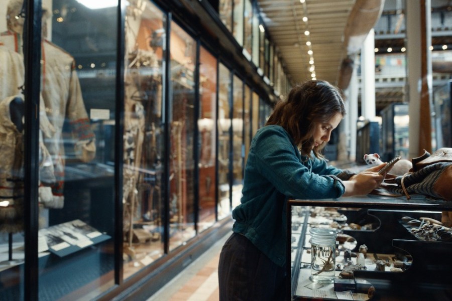 Lyra Belacqua in the Pitt Rivers Museum, Oxford.