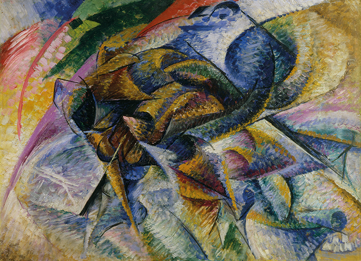 Dynamism of a Cyclist (1913), Umberto Boccioni. Gianni Mattioli Collection