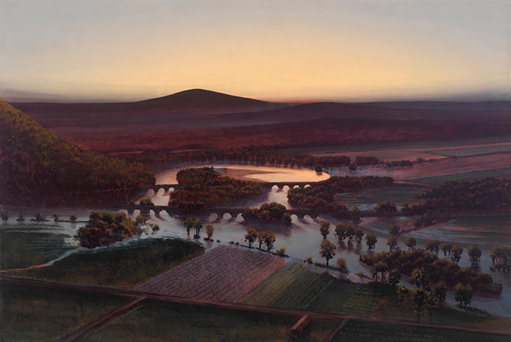 The Oxbow, Flooded, for Frank Moore and Dan Hodermarsky (2013), Stephen Hannock.