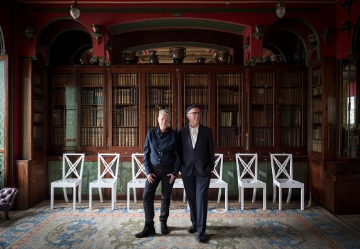 Langlands & Bell in the Library-Dining Room with Grand Tour (2020). Photo: Gareth Gardner