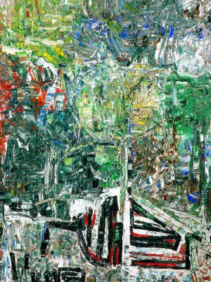 L’étang – Hommage à Grey Owl (detail; 1970), Jean-Paul Riopelle.