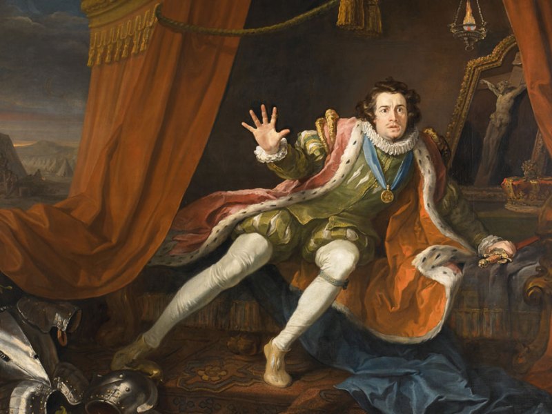 David Garrick as Richard III (detail; c. 1745), William Hogarth. Walker Art Gallery.