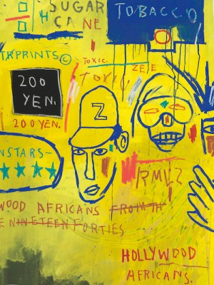 Hollywood Africans (detail; 1983), Jean-Michel Basquiat.
