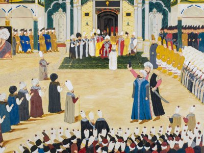 Sultan’s Accession to the Throne Ceremony with Drone (detail; 2018), Halil Altindere.