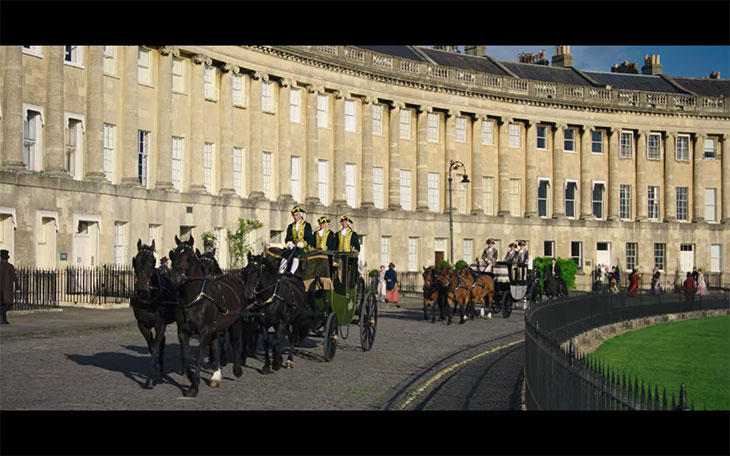 Royal Crescent, Bath – or is it London? Photo: Netflix