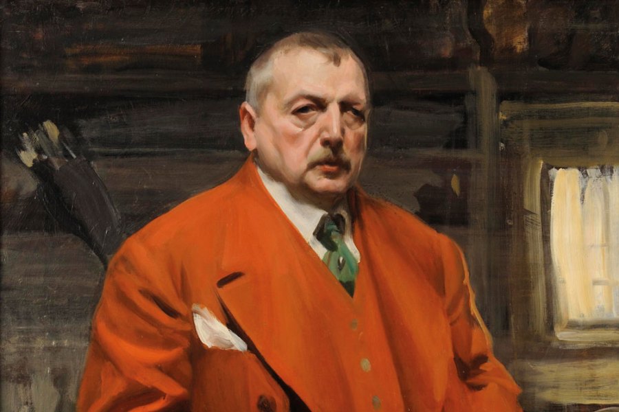 Self-portrait in Red (detail; 1915), Anders Zorn. Zornmuseet, Mora