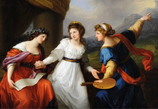 Self-portrait of the Artist Hesitating Between the Arts of Music and Painting (1794), Angelica Kauffman. Nostell Priory, West Yorkshire.