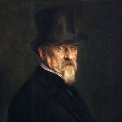 Portrait of Senator Giovanni Morelli, 1886, Franz von Lenbach. Accademia Carrara, Bergamo