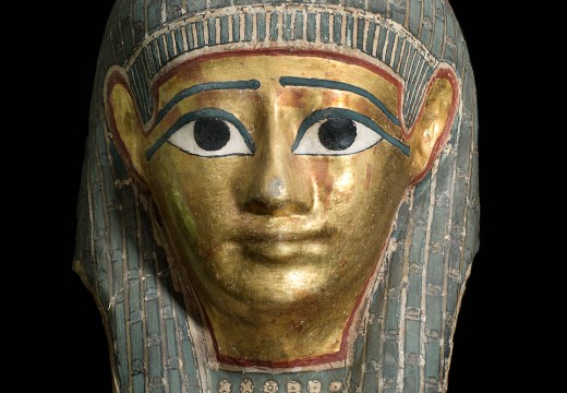 Mummy mask of a man (detail; c. 100 BC), Lahun, Egypt.