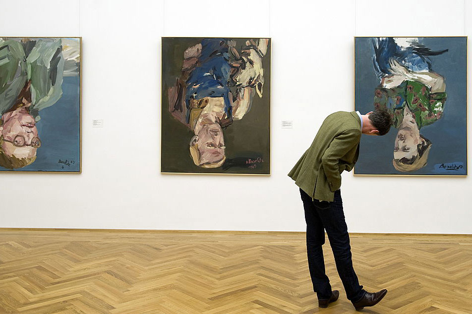Upside down, you’re turning me… paintings by Georg Baselitz at the Albertinum in Dresden.