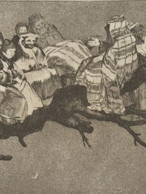 Plate 3 from the 'Disparates': Ridiculous Folly (c. 1815–19), Francisco de Goya.