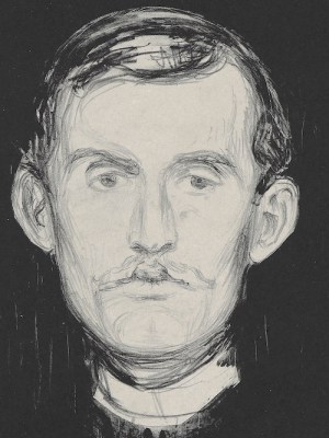 Self-Portrait (detail; 1895), Edvard Munch.