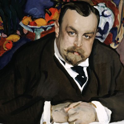 Portrait of the Collector of Modern Russian and French Paintings, Ivan Abramovich Morozov (detail; 1910), Valentin Serov. Courtesy Tretyakov Gallery, Moscow
