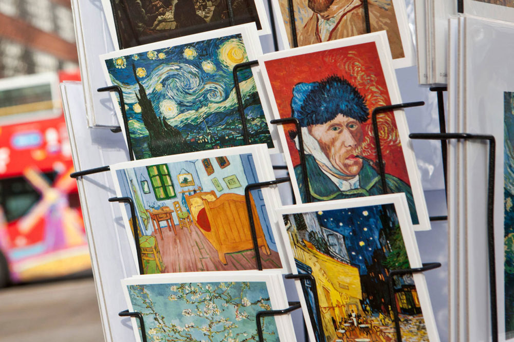 The mail gaze: museum postcards in Amsterdam.