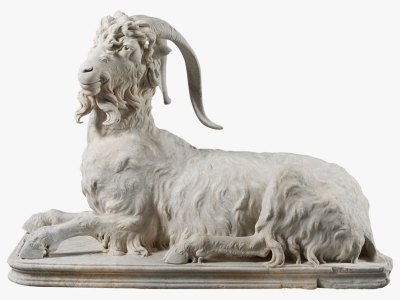 Horns of plenty – statue of a resting goat, late 1st century AD (body); head attributed to Gian Lorenzo Bernini (1598–1680). Torlonia Collection, Rome