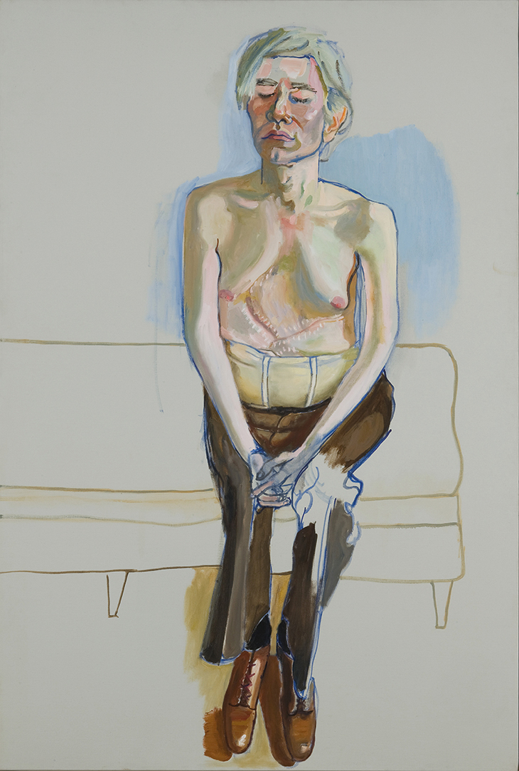 Andy Warhol (1970), Alice Neel. Whitney Museum of American Art, New York