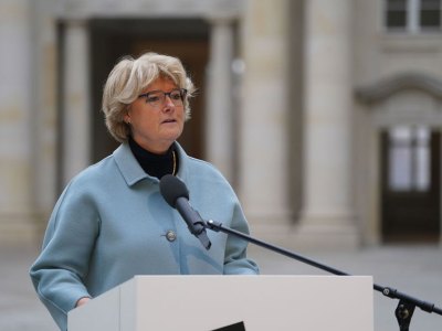 German culture minister Monika Grütters at the Humboldt Forum in Berlin.