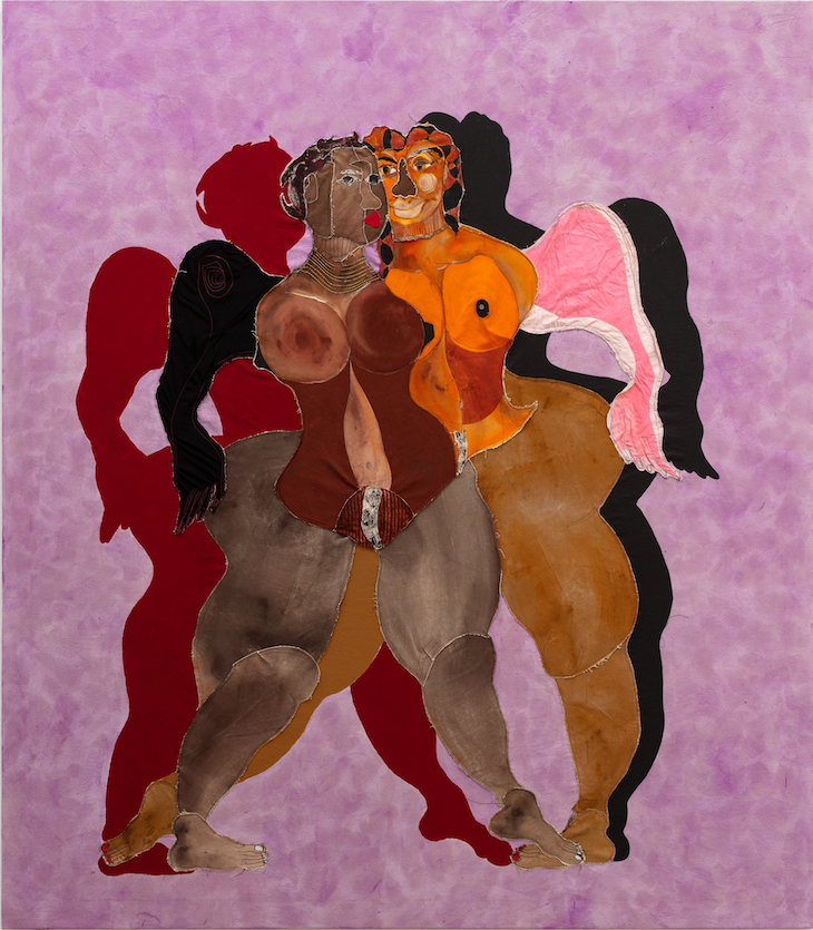 Two Women (2019), Tschabalala Self. 