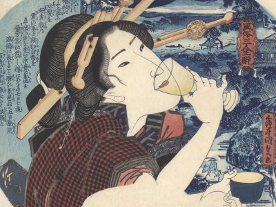 A Tipsy Courtesan from Fukagawa (c. 1830), Utagawa Kunisada. Sebastian Izzard Asian Art ($20,000)