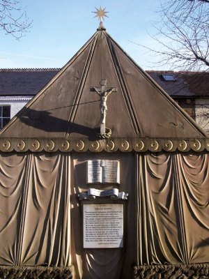 The tomb of Richard and Isabel Burton at the church of St Mary Magdalen, Mortlake, built 1891.