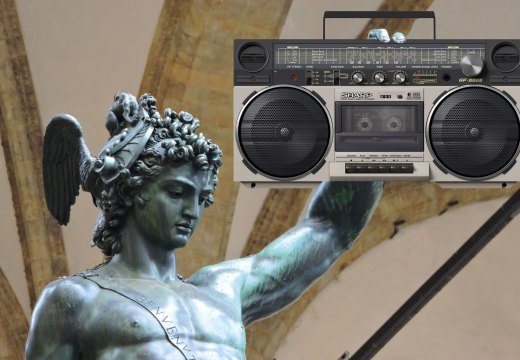 Broadcasting legend? Cellini’s Perseus plus boombox