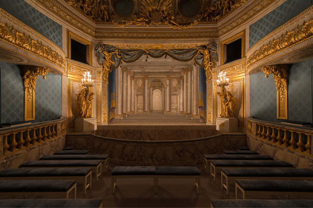 The Queen's Theatre at Versailles, built 1779–79 by Richard Mique for Marie Antoinette.