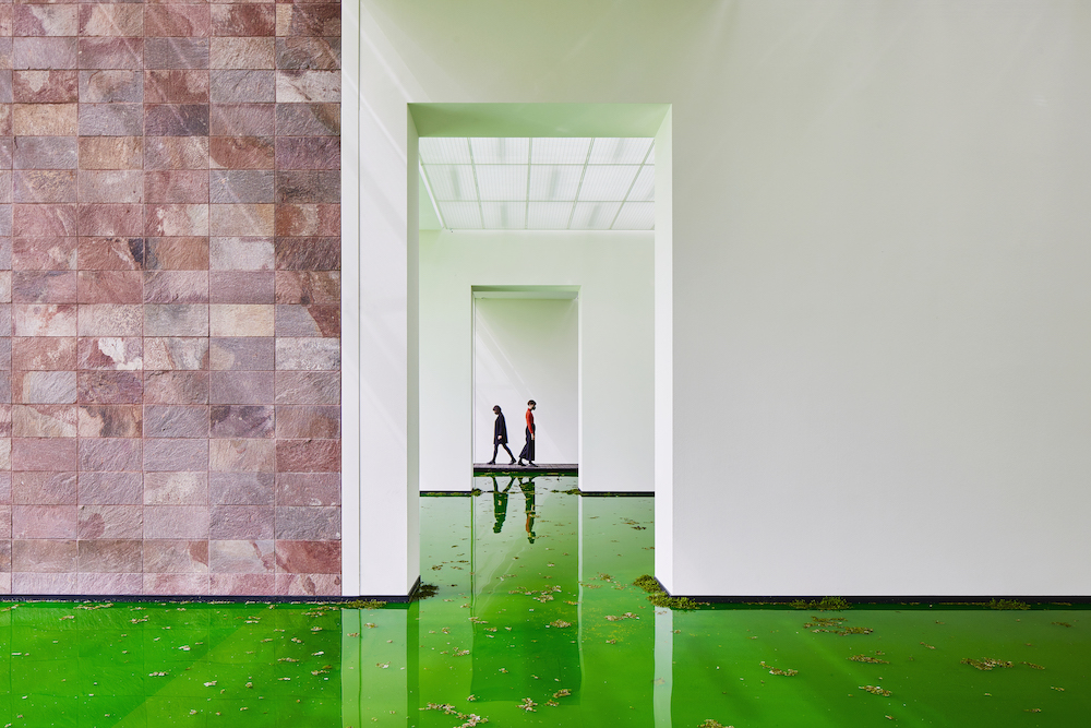 Installation view of ‘Olafur Eliasson: Life’ at the Fondation Beyeler, Riehen, 2021.