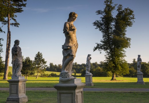 Four statues at Waddesdon.