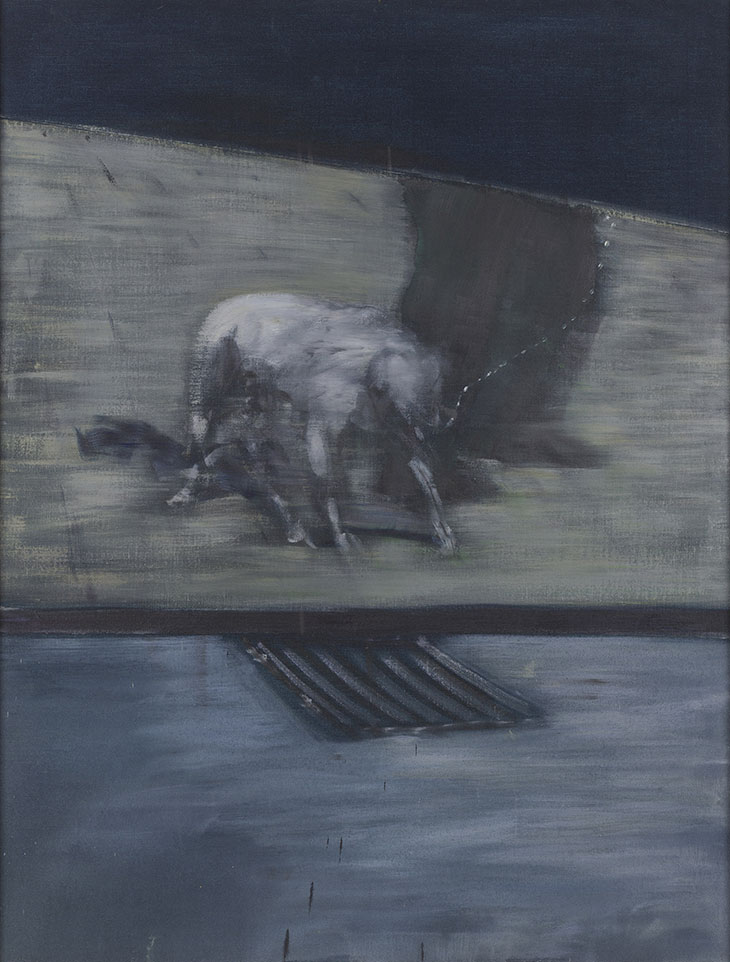 Man with Dog (1953), Francis Bacon. Collection Albright-Knox Art Gallery, Buffalo, New York.