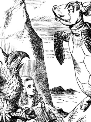 The Mock-Turtle (right) in ‘Alice’s Adventures in Wonderland’ (1865), illustrated by John Tenniel.