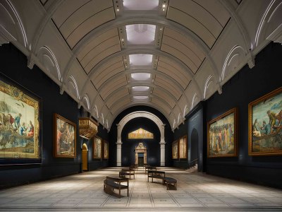 Holding court: the refurbished Raphael Court at the V&A in 2021.