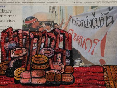 untitled 2020 (Rug 3, 1976) (detail; 2020), Rirkrit Tiravanija.