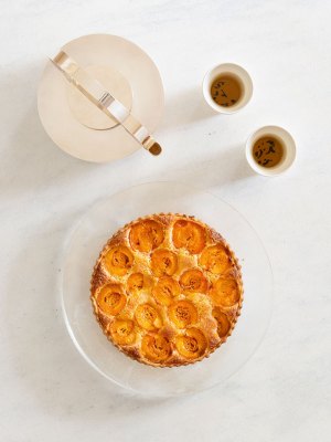 Apricot frangipane tart.