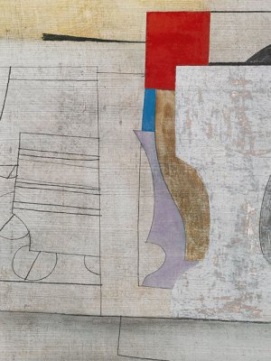 June 16-47 (still life) (detail; 1947), Ben Nicholson. Private collection.