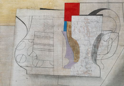 June 16-47 (still life) (detail; 1947), Ben Nicholson. Private collection.