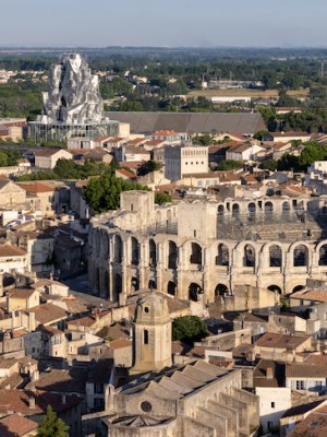 Luma Arles; in the foreground is the town’s Roman amphitheatre. Photo: Iwan Baan