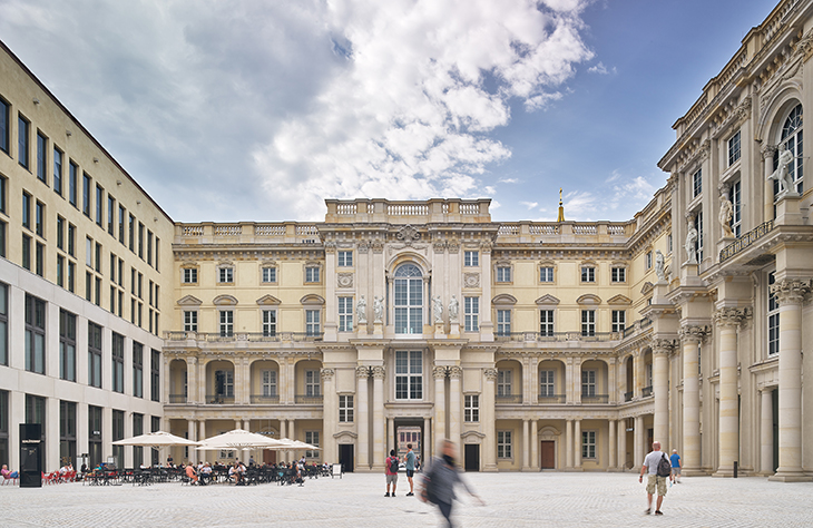 The courtyard of the Humboldt Forum, Berlin. Photo: Alexander Schippel