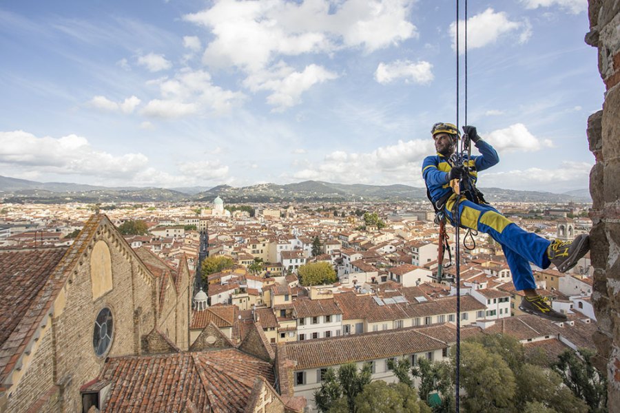 The view from Santa Croce in Florence.