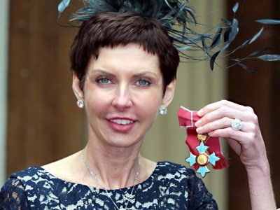 Denise Coates accepting her CBE at Buckingham Palace in 2012.