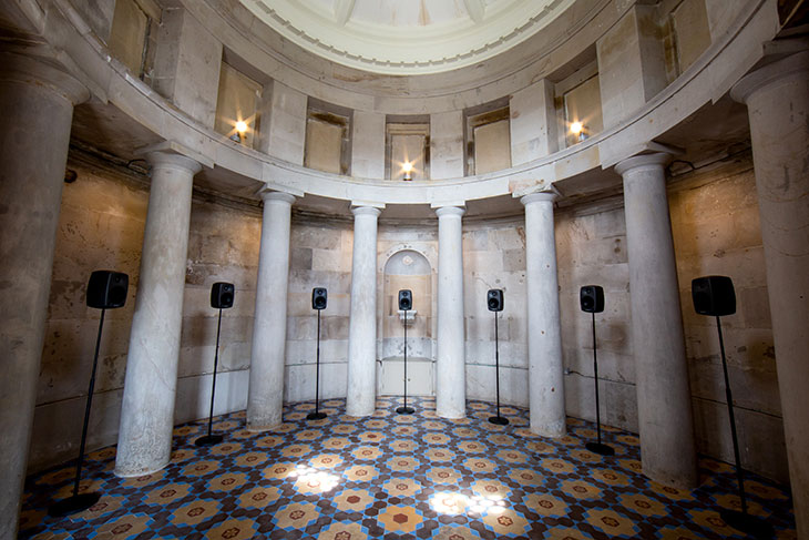 Song of the Union (2021), Emeka Ogboh. Installation view, Burns Monument, Edinburgh, 2021.