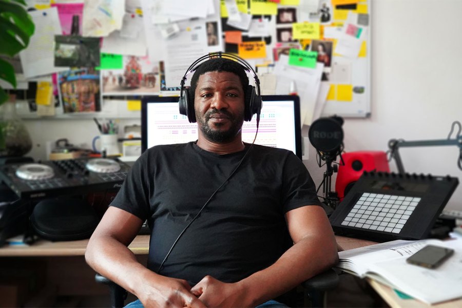 Emeka Ogboh in his Berlin studio – the physical one, anyway.