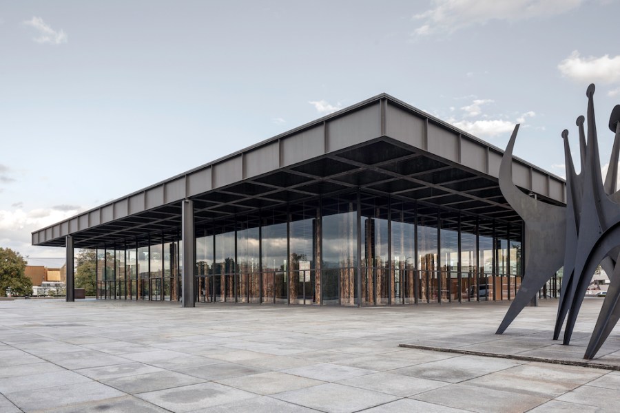 The Neue Nationalgalerie, Berlin, with Alexander Calder’s Têtes et Queue (1965).