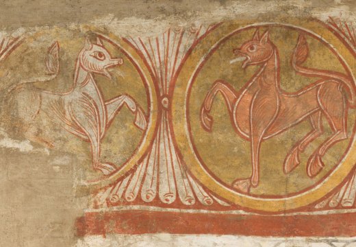 Detail of the camel from the Church of San Baudelio de Berlanga (first half 12th century; possibly 1129–34), made in Castile-León, Spain.