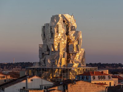 Luma Arles, designed by Frank Gehry, in the Parc des Ateliers, Arles.