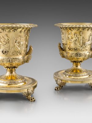 Wine cooler and stand (one of a pair) (1809), Paul Storr. Koopman Rare Art (in the region of £400,000 for the pair)