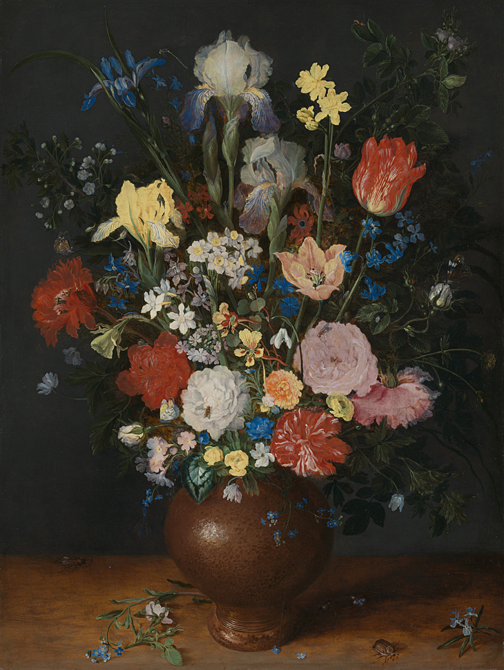 Bouquet in a Clay Vase (c. 1609), Jan Brueghel the Elder. National Gallery, London