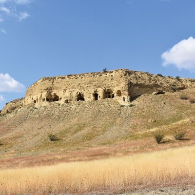The cave monastery of Sabereebi, Georgia.