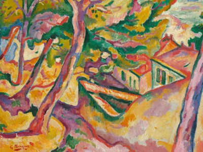 Landscape at L’Estaque (detail; 1907), Georges Braque.