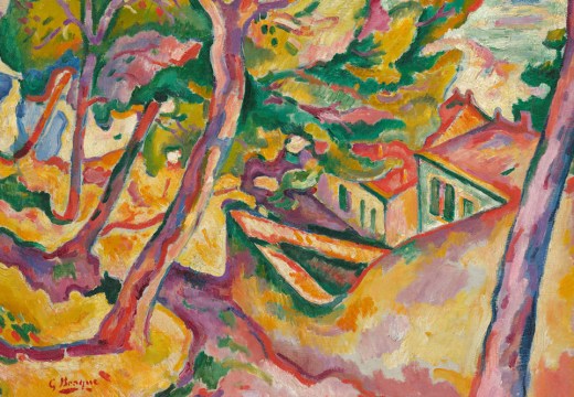 Landscape at L’Estaque (detail; 1907), Georges Braque.